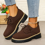 Damen Schnürschuhe mit robustem Profil und modischem Obermaterial R&B