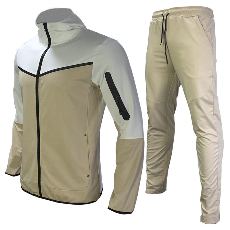 Herren sportliches Hoodie-Set mit atmungsaktiven Eigenschaften und modernen Kontrastdetails R&B