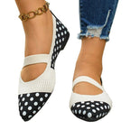 Damen Modische Ballerinas mit Punkten und elegantem Riemendesign R&B