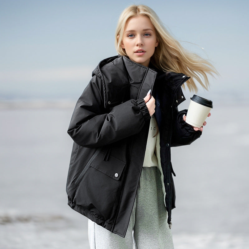 Damen sportliche Übergangsjacke mit vielfältigen Taschen und verstellbarem Kragen R&B