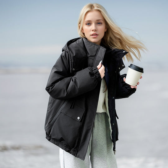 Damen sportliche Übergangsjacke mit vielfältigen Taschen und verstellbarem Kragen R&B