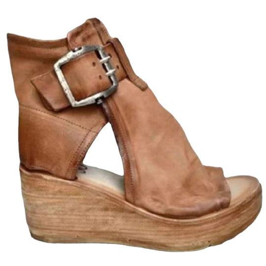 Damen Wedge-Sandaletten mit modischem Riemen-Design und ankle Strap R&B