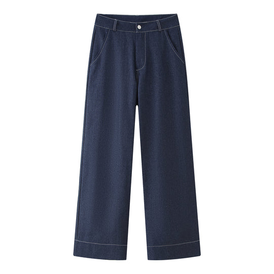 Damen Denim-Oberhemd mit taillierten Knöpfen und modischem Schnitt R&B