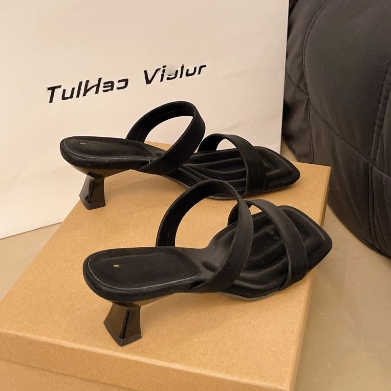 Damen elegante Plateau-Sandalen mit breiten Riemen und komfortablem Blockabsatz R&B