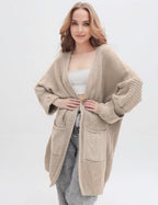 Damen Grobstrickcardigan mit großzügigen Taschen und lässigem Schnitt R&B