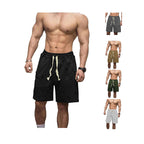Herren nan lässige Sweatshorts mit elastischem Tunnelzugbund Eingrifftaschen und Used-Optik R&B