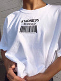 Damen T-Shirt mit kreativem Barcode-Design R&B