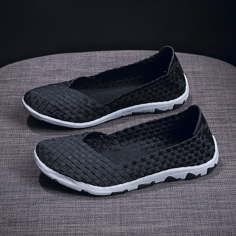 Damen Leichte und atmungsaktive Slip-On Freizeitschuhe mit elastischer Sohle