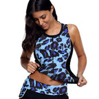 Damen Sportliches Badeoutfit mit Reißverschluss und modischem Design R&B