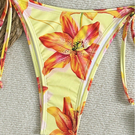Damen Triangel-Bikini-Set mit floralen Akzenten R&B