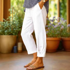 Damen Weite Leinenhose