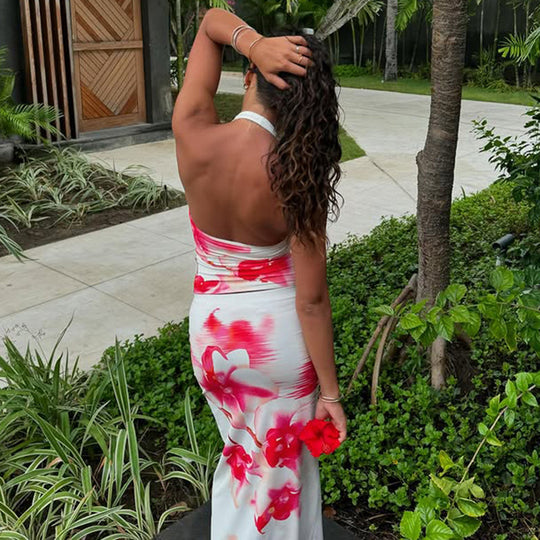 Damen Maxirock mit floralen Akzenten und elegantem Schnitt R&B