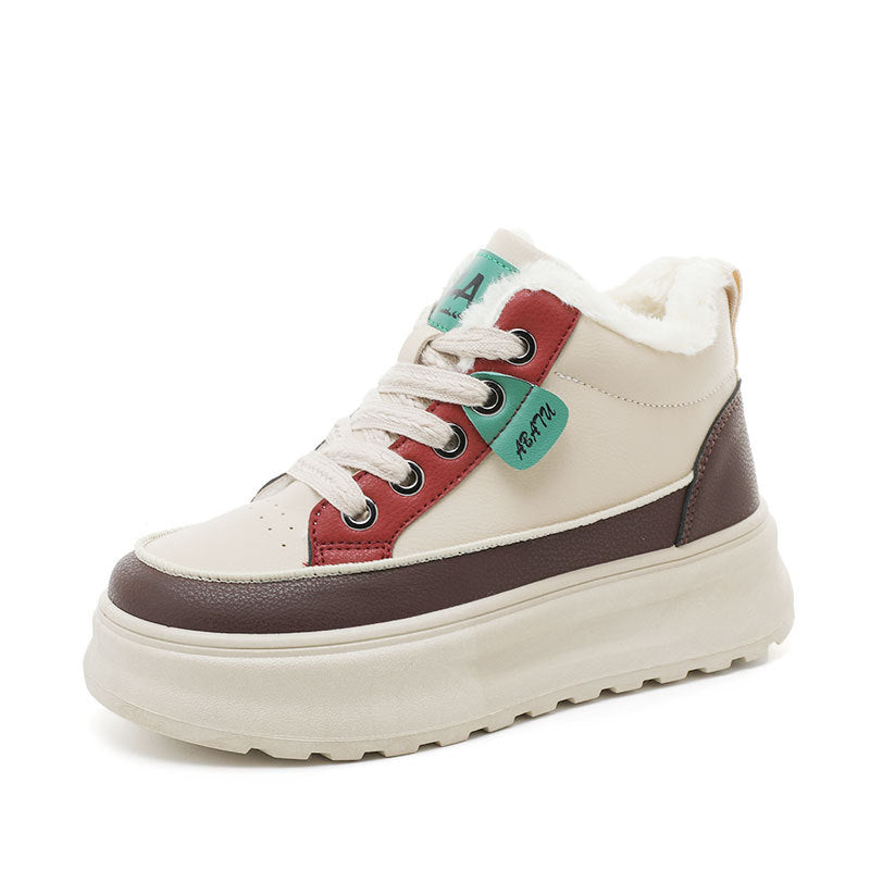 Damen warme und bequeme Sneakers mit flauschigem Innenfutter R&B