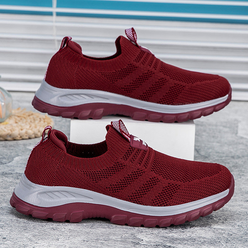 Damen Sportschuhe mit atmungsaktiver Strickoberfläche und rutschfester Sohle R&B