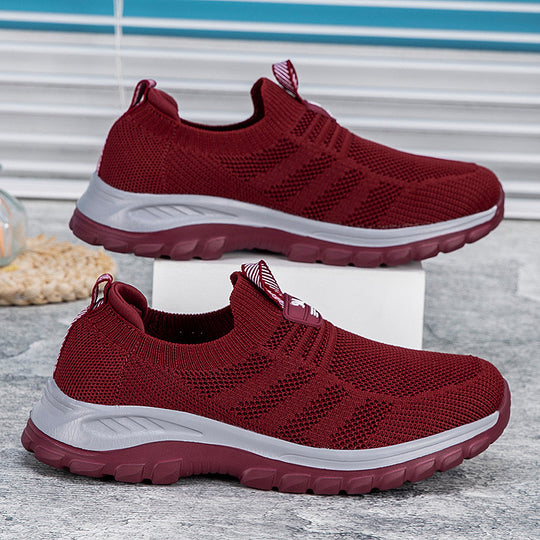 Damen Sportschuhe mit atmungsaktiver Strickoberfläche und rutschfester Sohle R&B