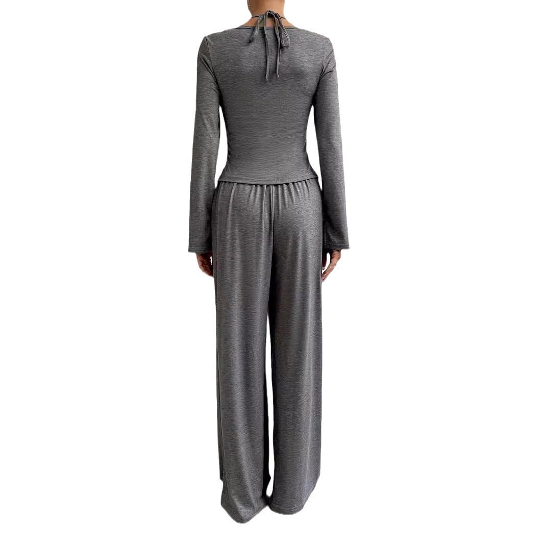 Damen Lässiges und modisches Lounge-Set mit weitem Schnitt und eleganten Ärmeln R&B