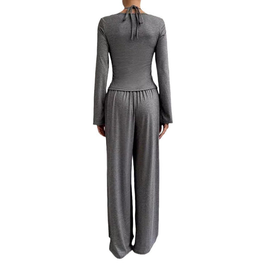 Damen Lässiges und modisches Lounge-Set mit weitem Schnitt und eleganten Ärmeln R&B