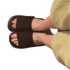 Damen Komfortable Zehentrenner-Sandalen mit breitem Riemendesign und ergonomischem Fußbett R&B