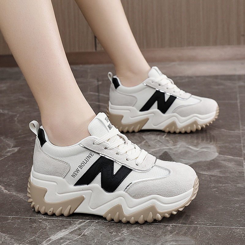 Damen Sportliche Chunky Sneakers mit ergonomischer Dämpfung und rutschfester Sohle R&B
