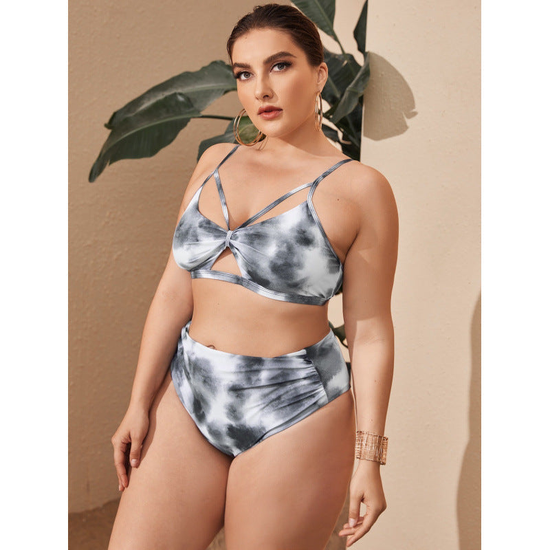 Damen Hochgeschnittener Bikini mit modischem Cut-Out-Design R&B