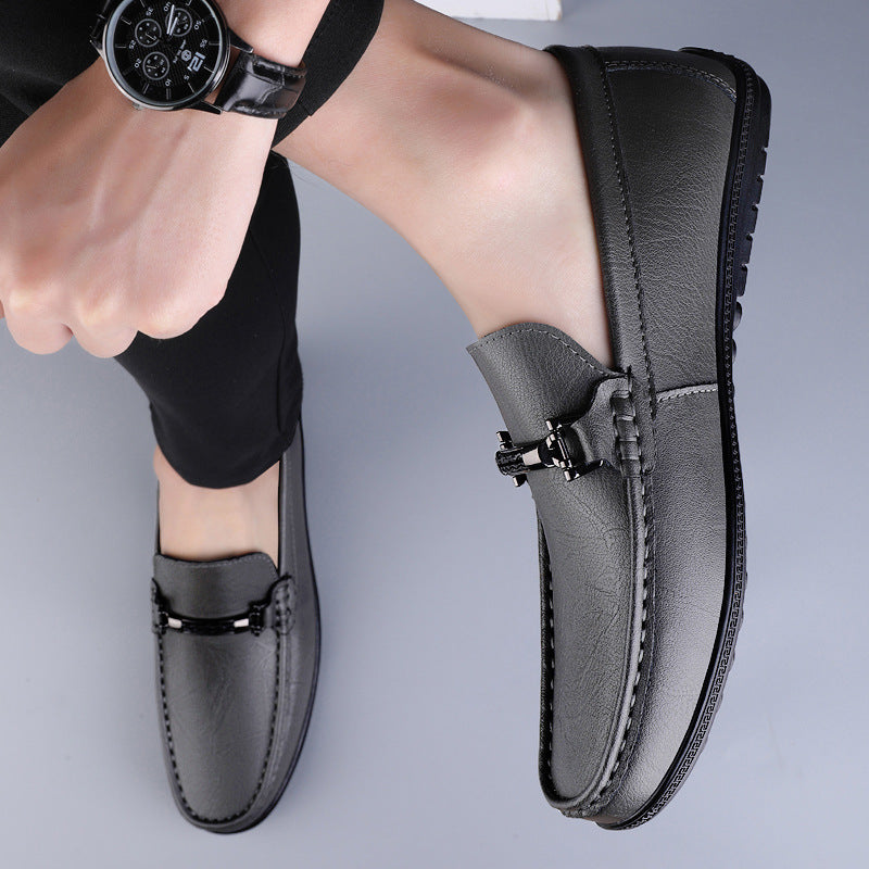 Damen Elegante Mokassins aus hochwertigem Leder mit modischem Schnallenverschluss R&B