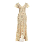 Damen Maxikleid mit floralem Design und raffinierten Cut-Outs R&B