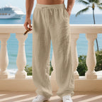 Herren luftige Freizeit-Cargo-Hose mit elastischem Bund und praktischen Taschen R&B
