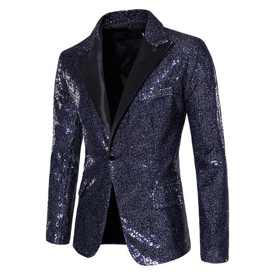 Herren schimmernder Pailletten Blazer R&B