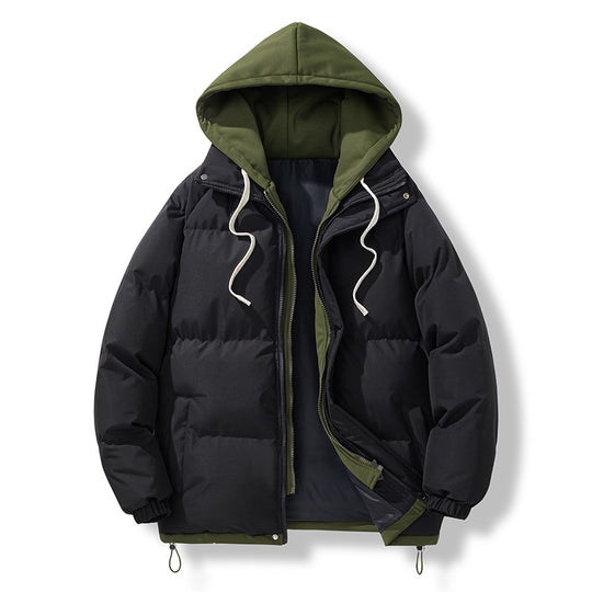 Damen modische Daunenjacke mit abnehmbarer Kapuze R&B
