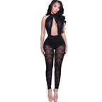 Damen Spitzenbody mit hochgeschlossenem Kragen und figurbetonendem Design R&B