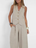 Damen Leinenweste im eleganten Design