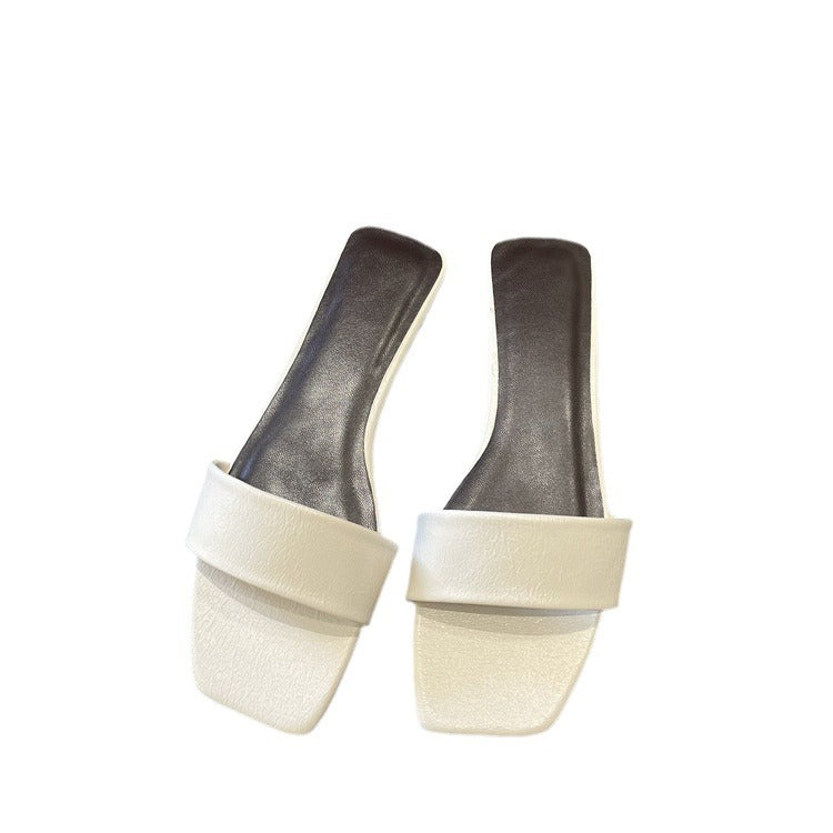 Damen Flache Pantoletten mit breitem Riemendesign und komfortabler Sohle R&B