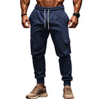 Herren Cargo-Jogginghose mit elastischem Bund und multifunktionalen Taschen R&B