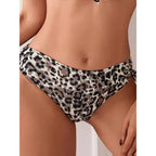 Damen Push-Up-Bikini mit tierischem Muster