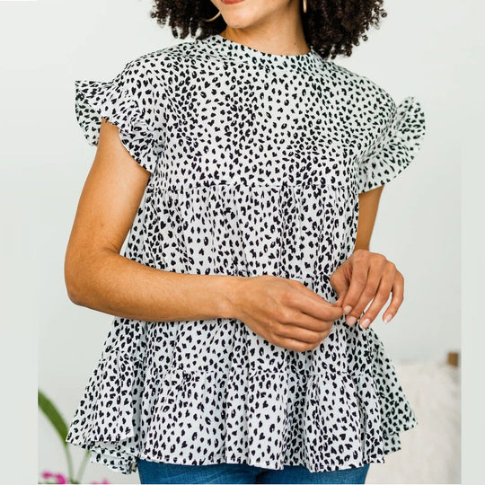 Damen Luftiges Oberteil mit Volantdetails R&B