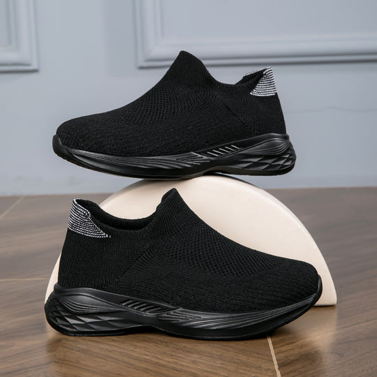 Damen Sportliche Slip-On Sneakers mit rutschfester Sohle und atmungsaktivem Obermaterial R&B