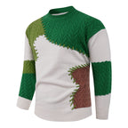 Herren modischer Pullover mit einzigartigem Patchwork-Design R&B