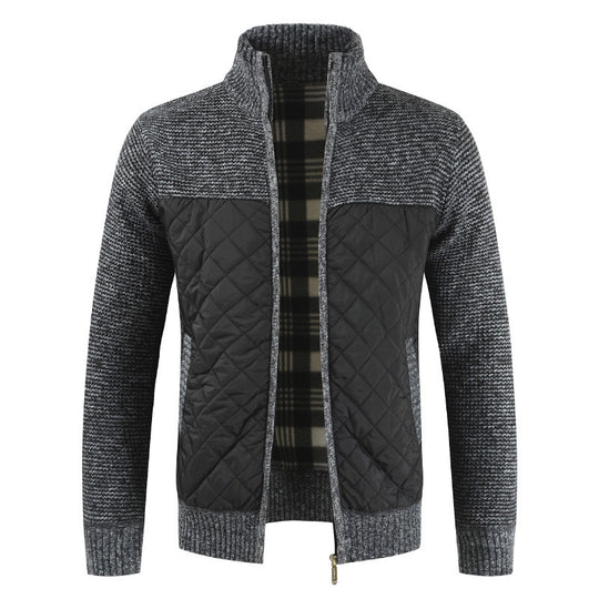 Herren Steppjacke mit Strickdetails R&B