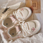 Damen Modische Sneakers mit Sternen-Applikationen