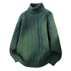 Damen Oversized Rollkragenpullover mit strukturiertem Zopfmuster R&B