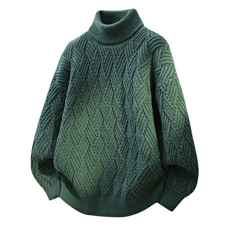 Damen Oversized Rollkragenpullover mit strukturiertem Zopfmuster R&B