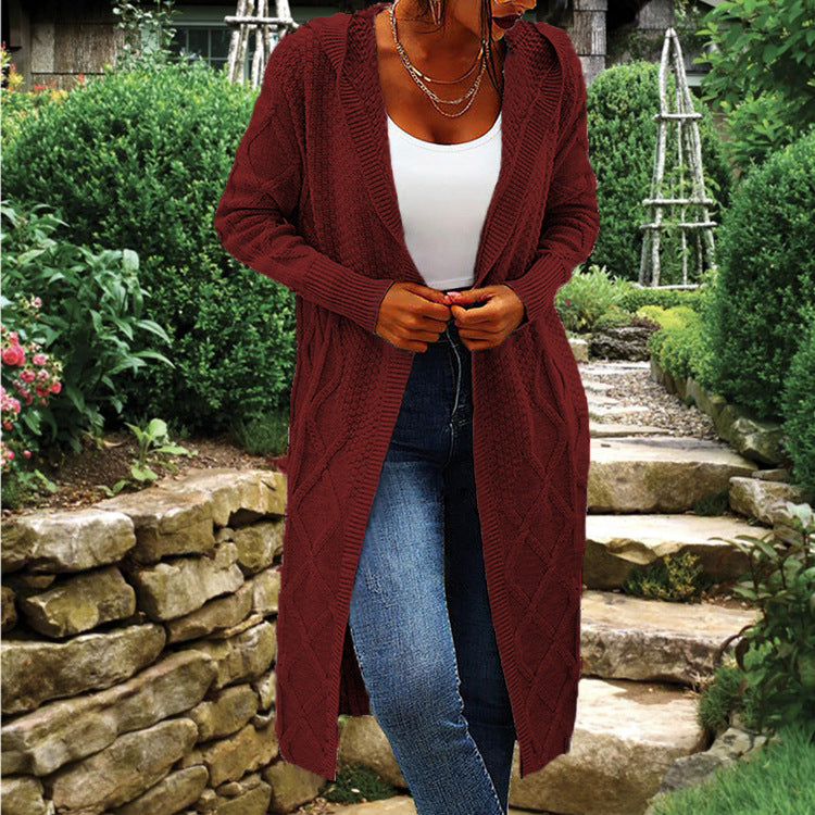 Damen Strickjacke mit offenen Kanten und lässigem Schnitt R&B