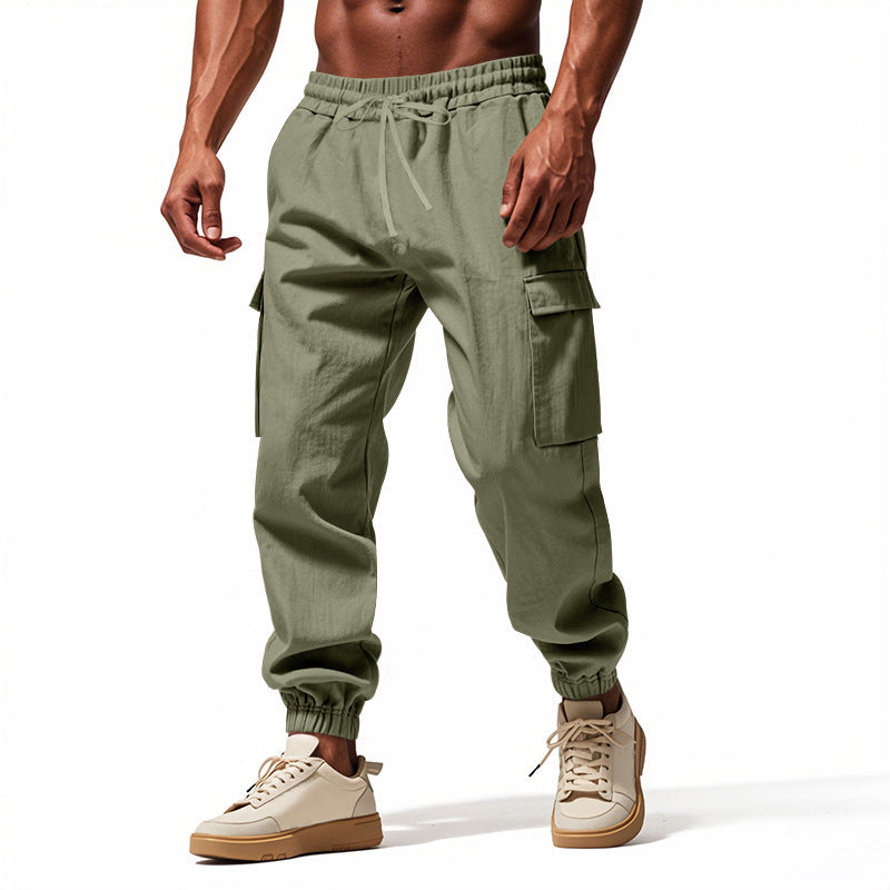 Herren lässige Cargohose mit elastischem Bund und praktischen Seitentaschen R&B