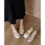 Damen Ballerina-Pumps mit modischem Riemchen und komfortablem Fußbett R&B