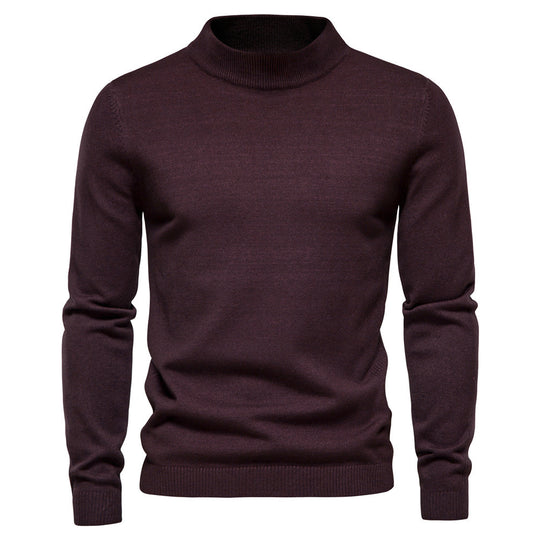 Herren eleganter Rollkragenpullover aus feiner Wolle R&B