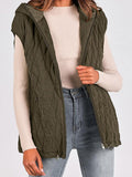 Damen Weste mit Kapuze und gestepptem Design R&B