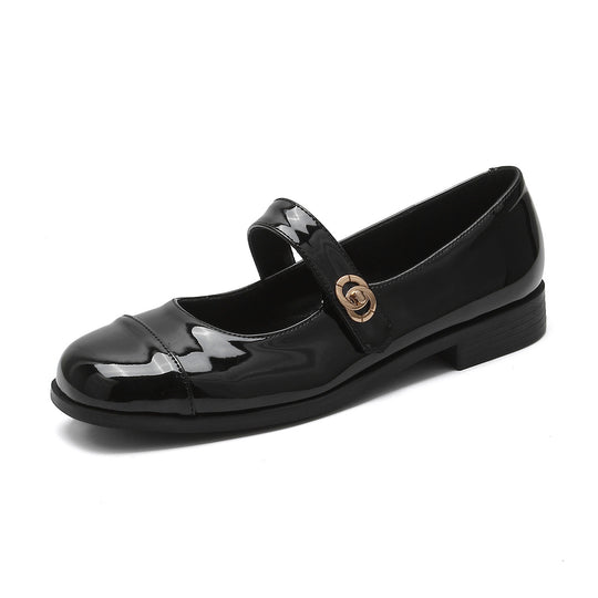 Damen Mary-Jane Pumps mit edlem Lackfinish und modischem Riemen R&B