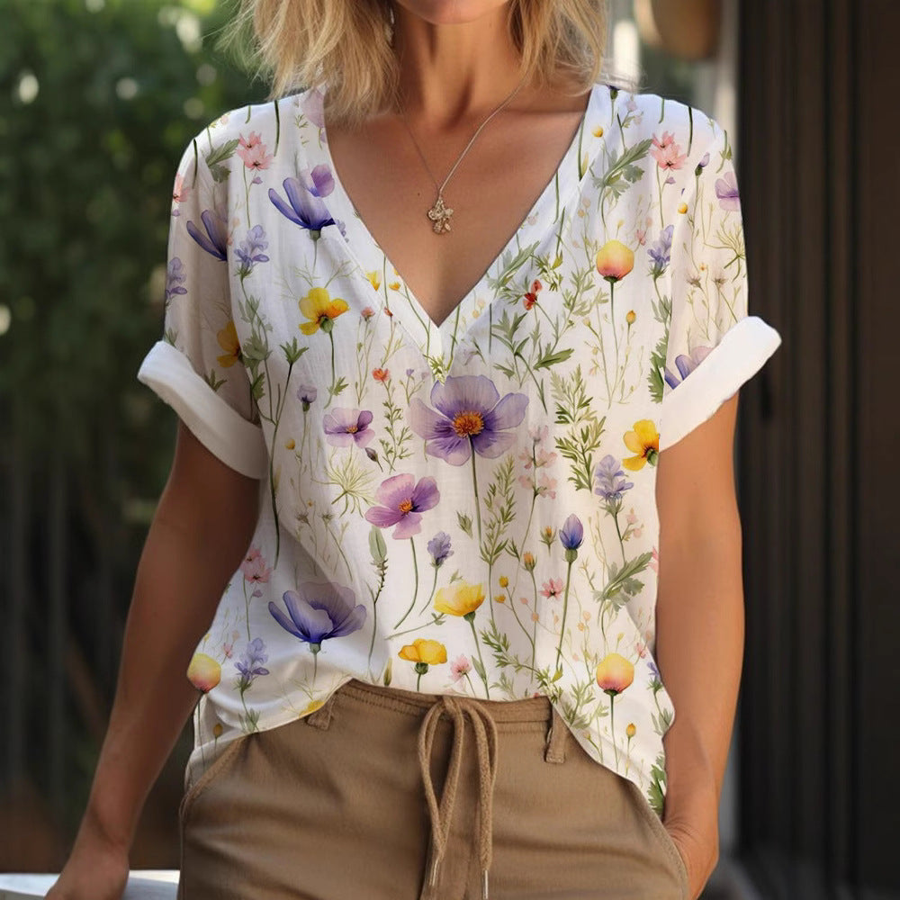 Damen Bluse mit floralem Design R&B