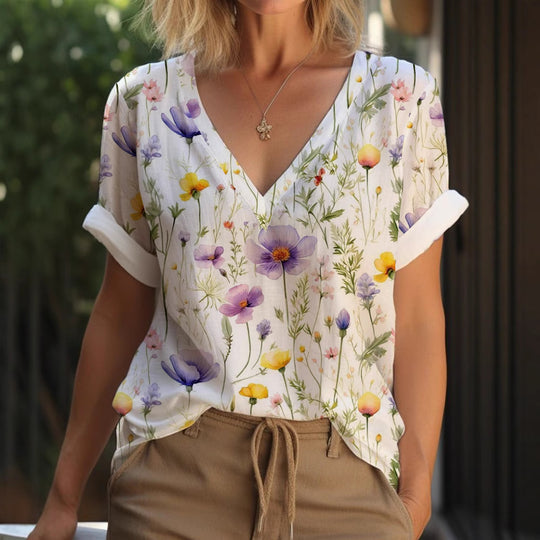 Damen Bluse mit floralem Design R&B