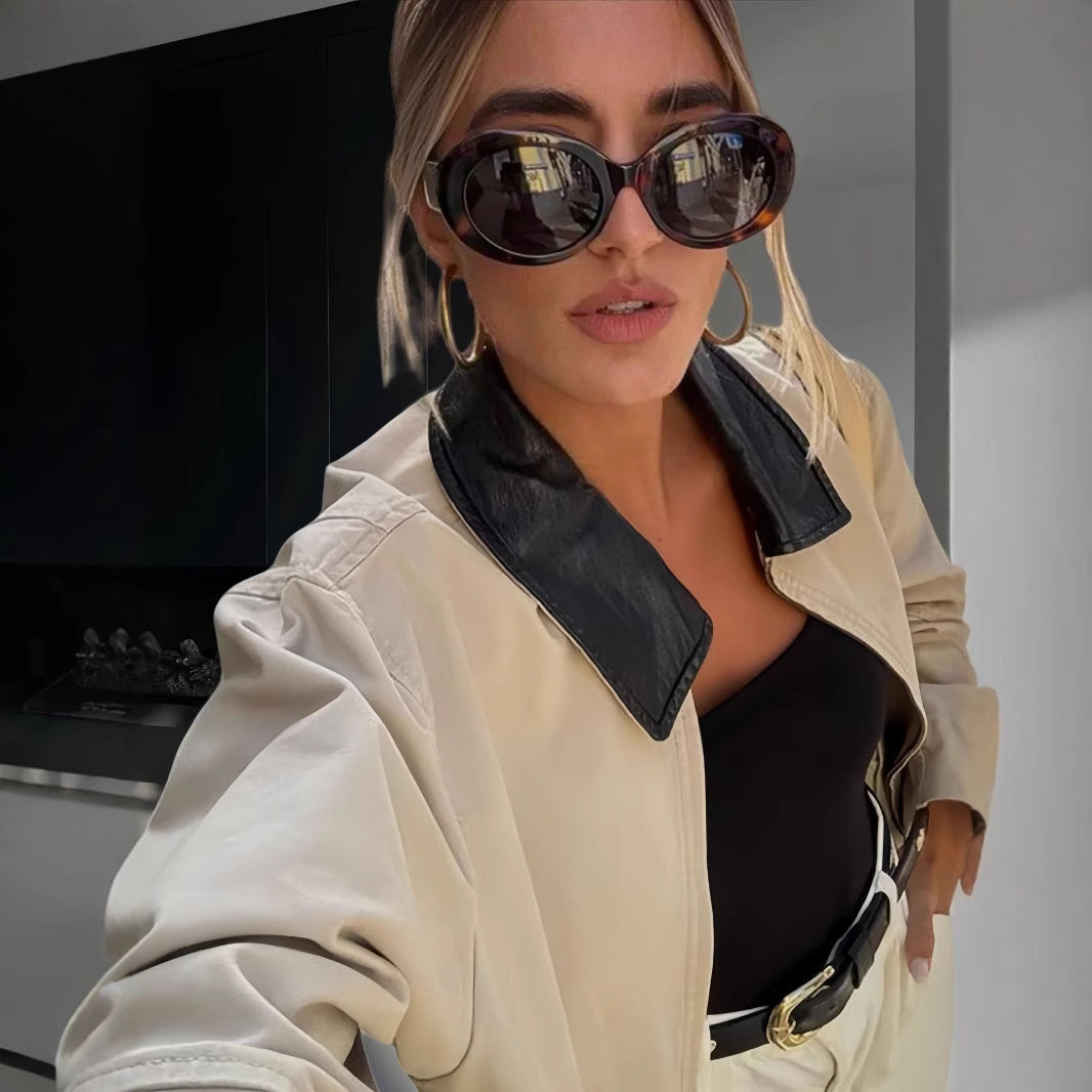 Damen Modische Übergangsjacke mit lässigem Schnitt und eleganten Details R&B